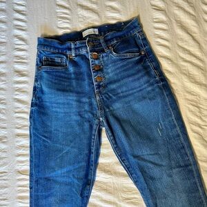 Blue Denim Cropped Women's Jeans
